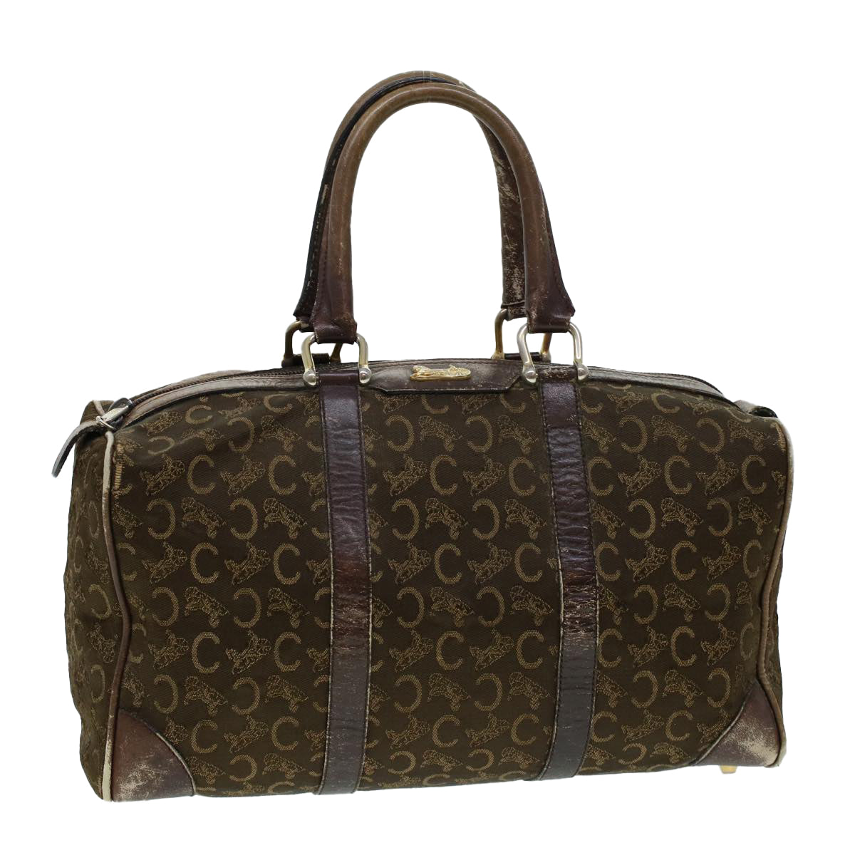 Luxury CELINE C Macadam Canvas Hand Bag Brown  41261