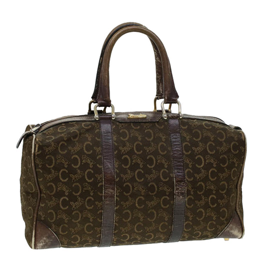 Luxury CELINE C Macadam Canvas Hand Bag Brown 41261