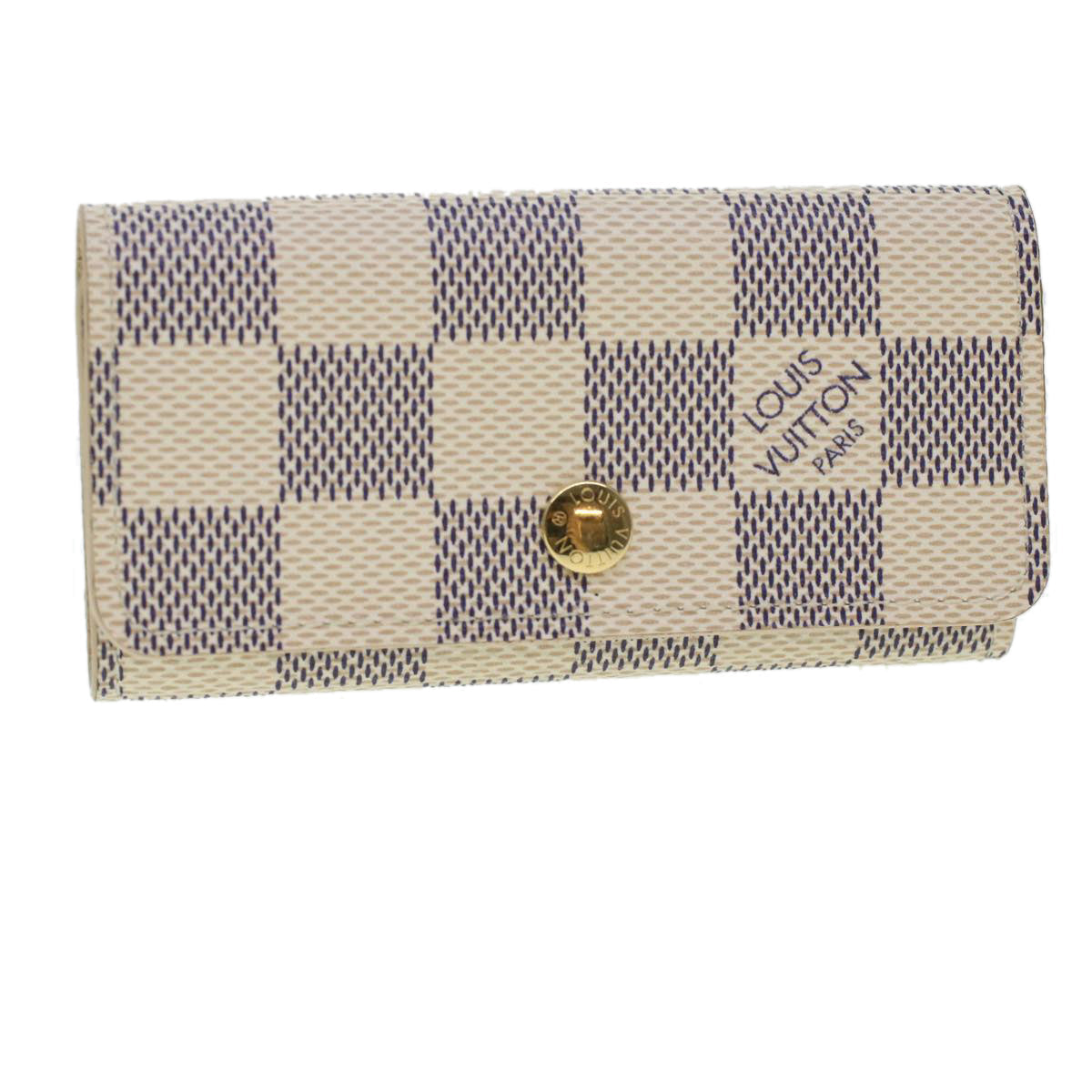 LOUIS VUITTON Damier Azur Multicles 4 Key Case N60020 LV Auth 41614