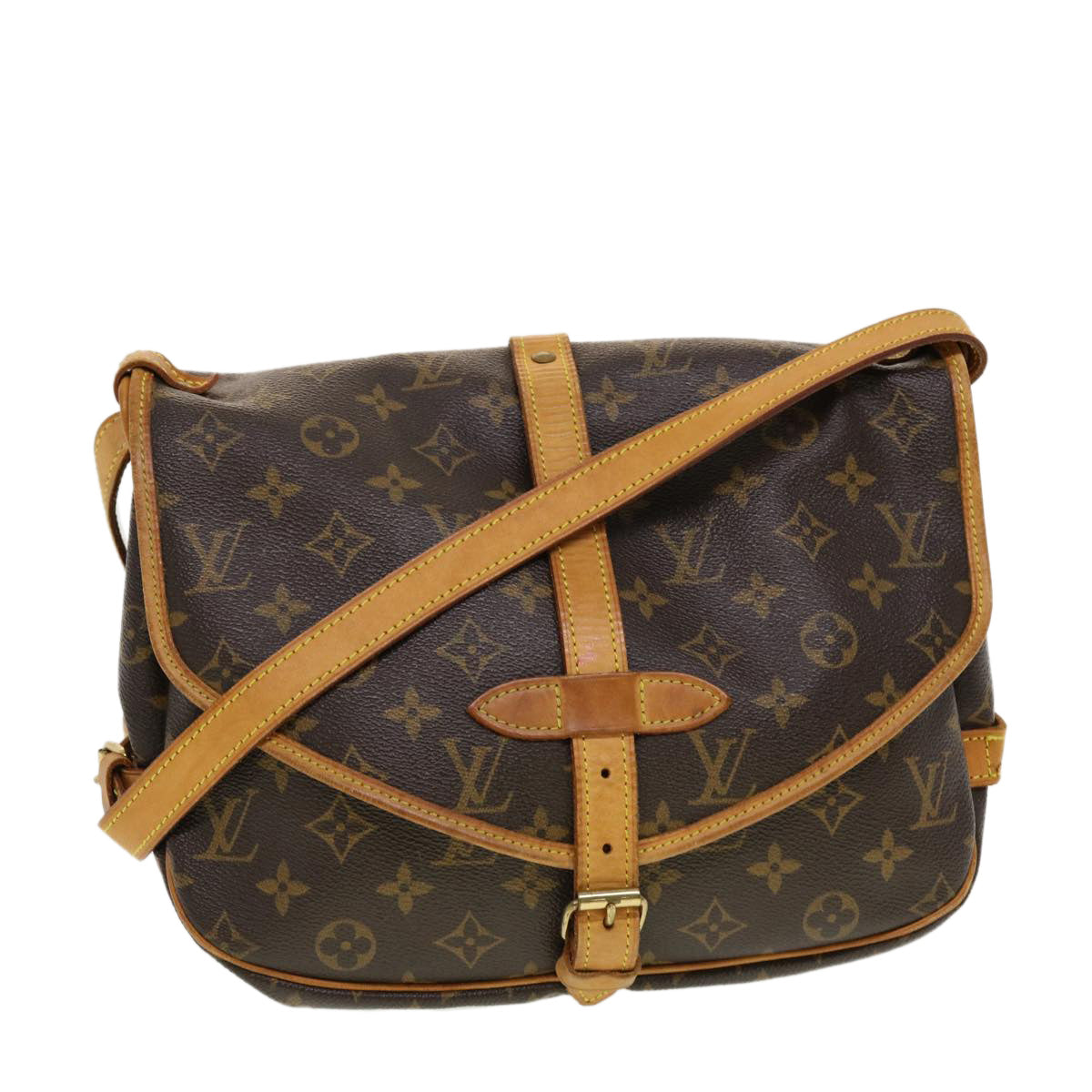 LOUIS VUITTON Monogram Saumur 30 Shoulder Bag M42256 LV 41983