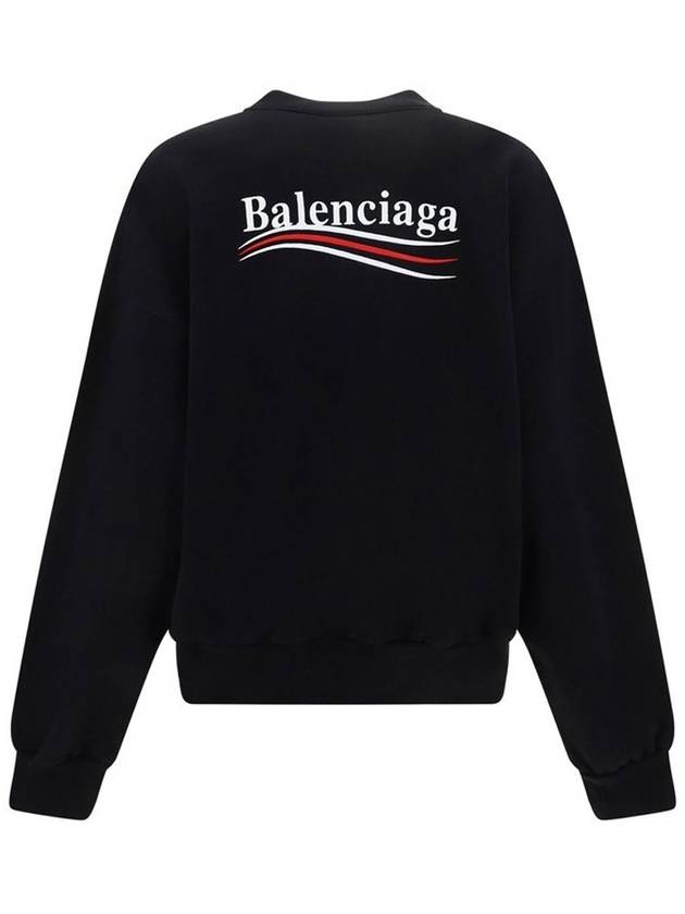Luxury Balenciaga Trending 2026 Political Campaign Regular Fit Sweatshirt Black