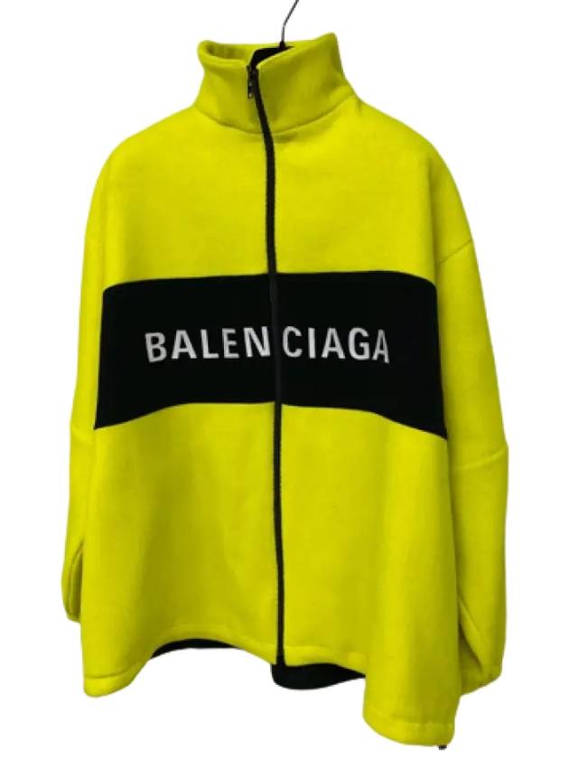 Luxury Balenciaga Trending 2026 Logo Stripe Zip-Up Jacket Yellow