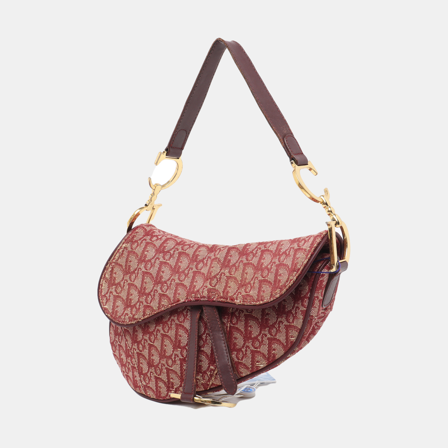Dior Saddle Vintage Red Burgundy Oblique
