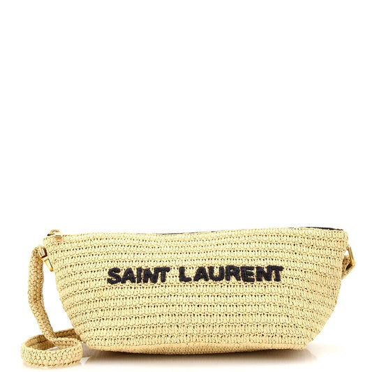 Luxury Saint Laurent Trending 2025 Tuc Logo Crossbody Bag Woven Raffia