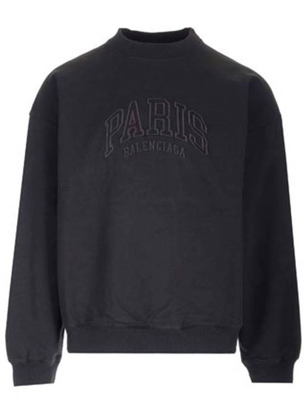 Luxury Balenciaga Trending 2026 Cities Paris Regular Fit Sweatshirt Black