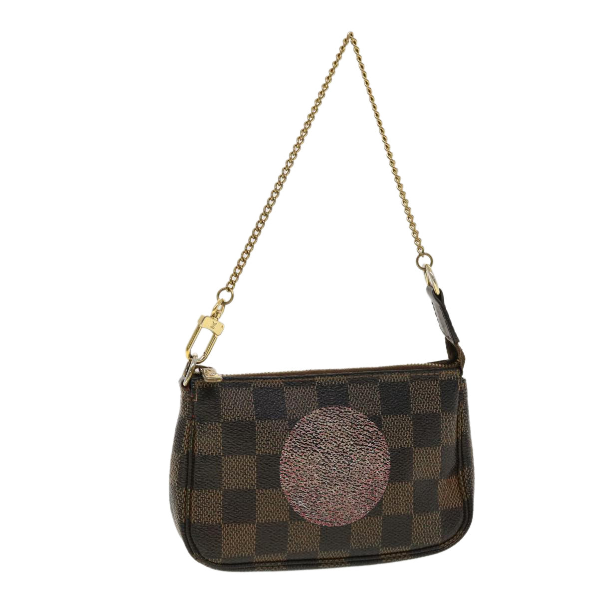 LOUIS VUITTON Damier Ebene T&B Mini Pochette Accessoires Pouch N58011 Auth 42353
