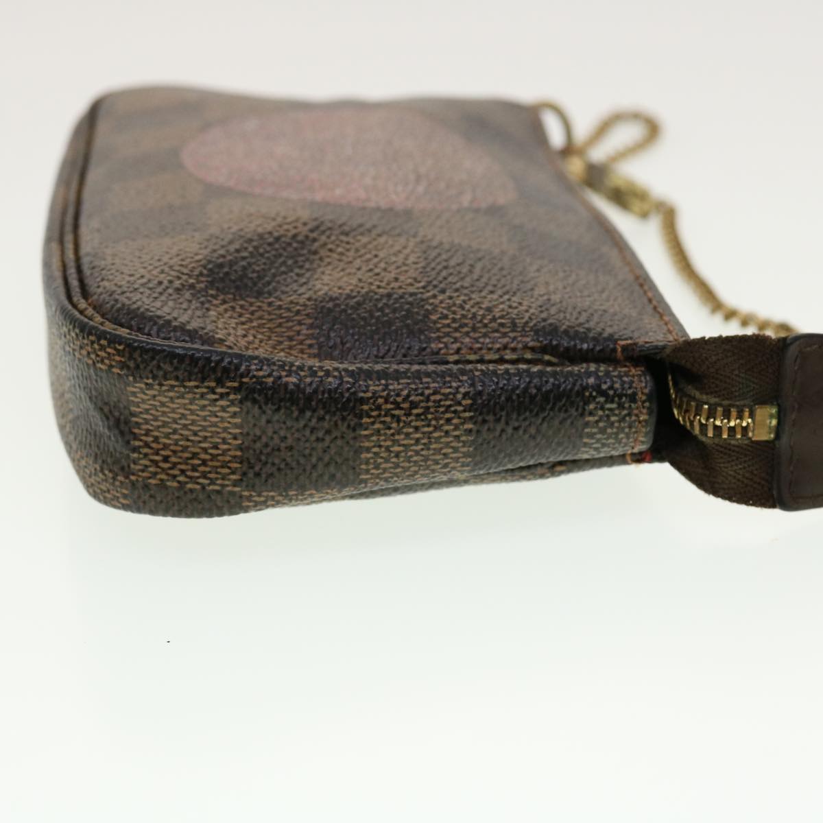 LOUIS VUITTON Damier Ebene T&B Mini Pochette Accessoires Pouch N58011 Auth 42353