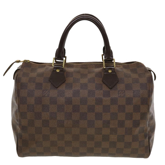 LOUIS VUITTON Damier Ebene Speedy 30 Hand Bag N41364 LV Auth 42624
