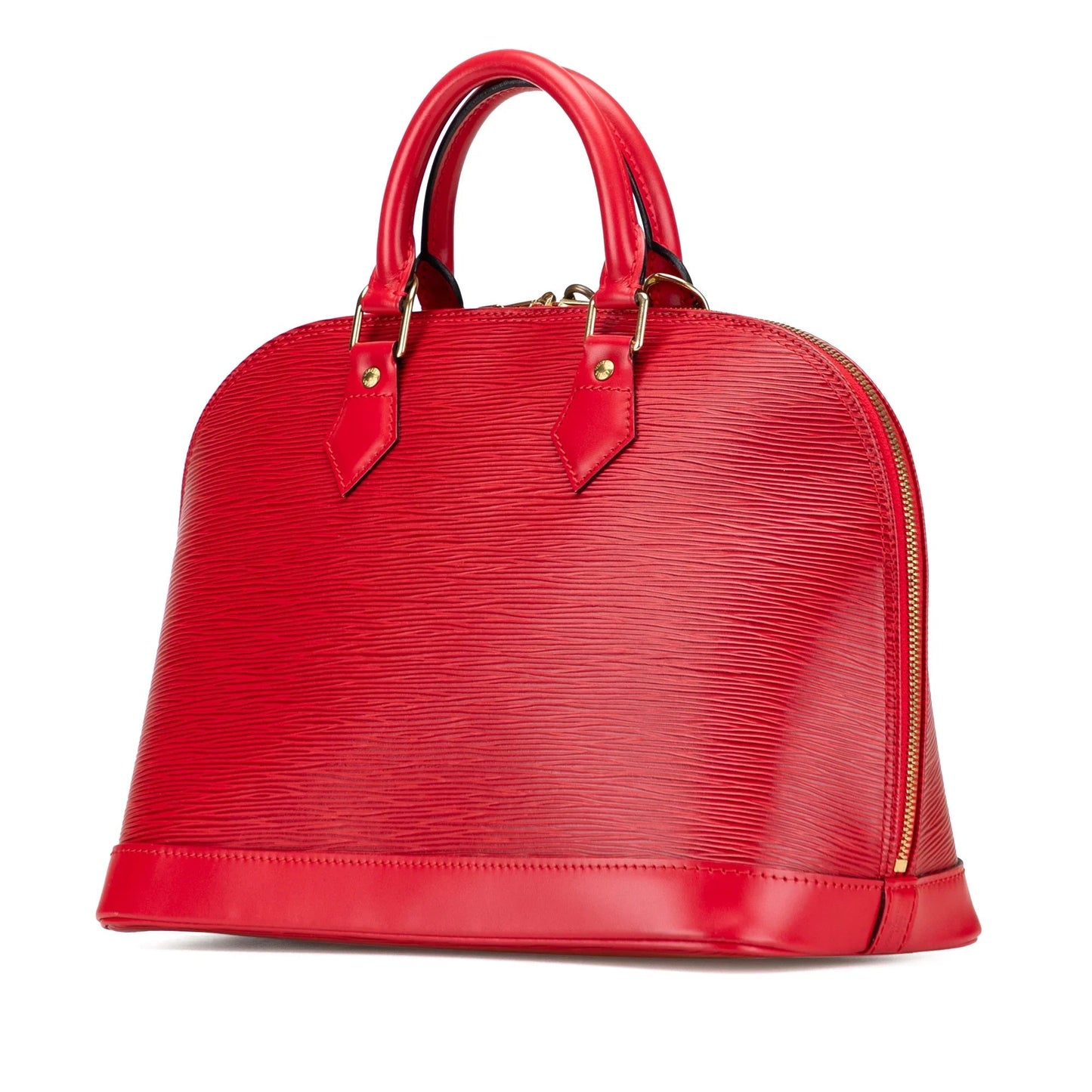 Red Louis Vuitton Epi Alma PM Handbag