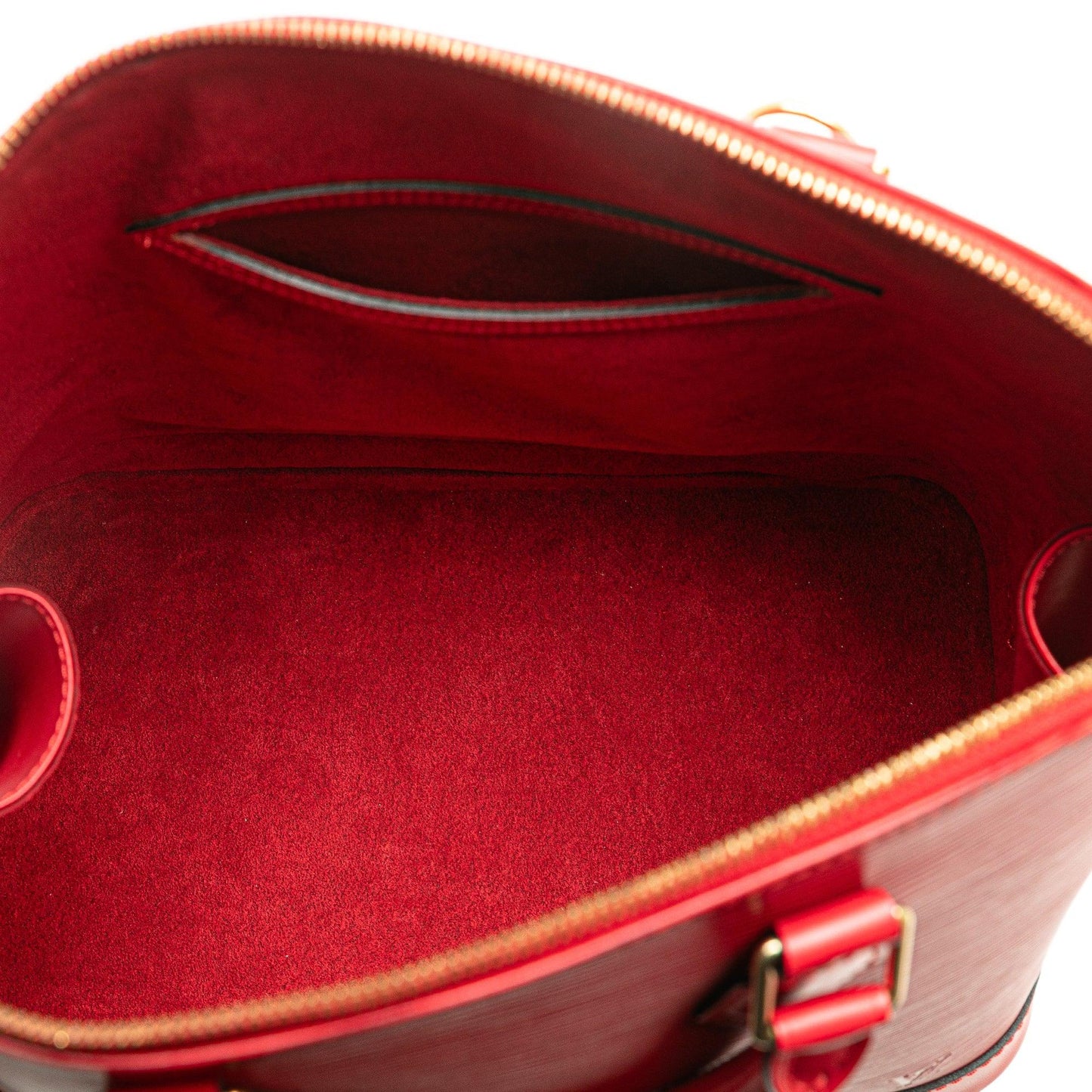 Red Louis Vuitton Epi Alma PM Handbag