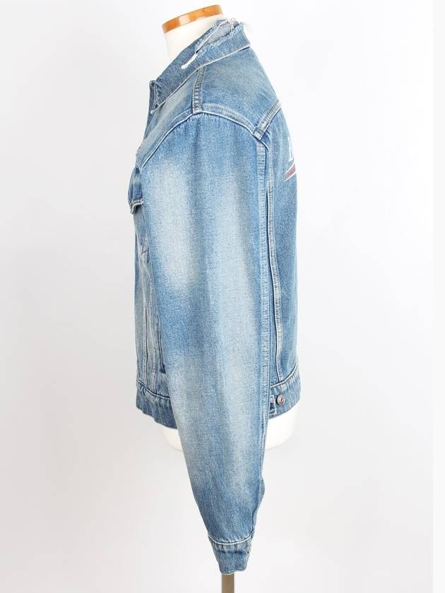 Luxury Balenciaga Trending 2026 Wave logo denim jacket 46