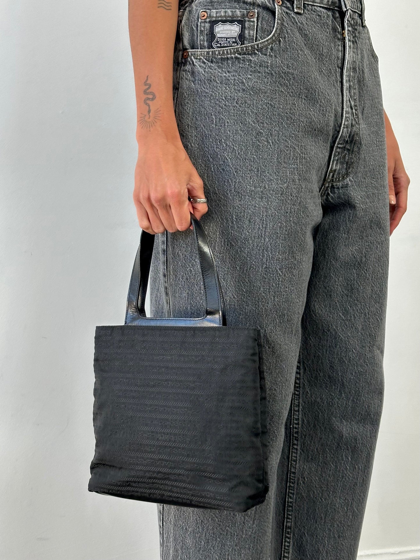 Prada 1990s Tessuto Monogram Handbag
