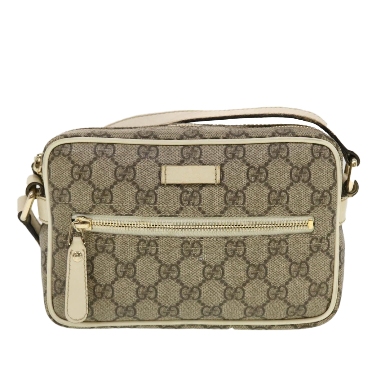 Gucci Leather Canvas Shoulder Bag
