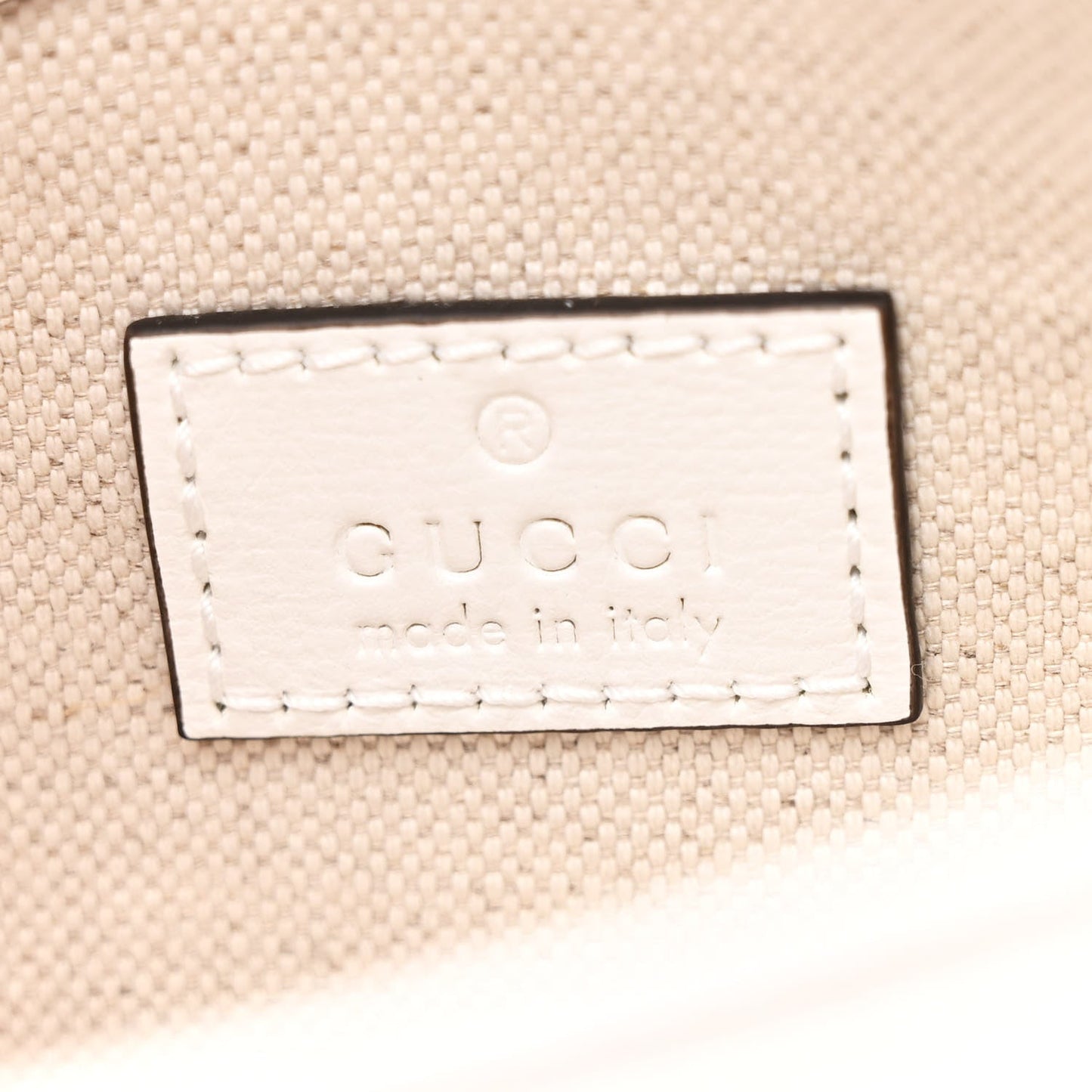 Gucci Calfskin Mini Horsebit 1955 Asymmetric Shoulder Bag White