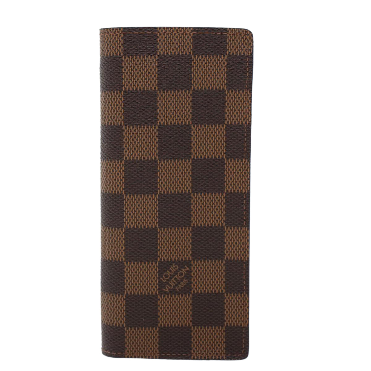 LOUIS VUITTON Damier Ebene Etui Lunettes Simple Glasses Case N62964 Auth 43827