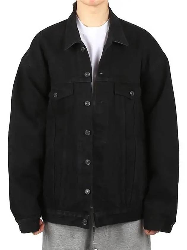 Luxury Balenciaga Trending 2026 Oversized Denim Jacket Black