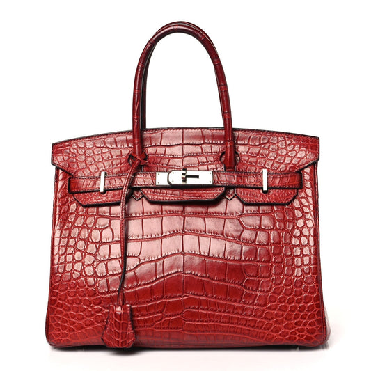 Hermes Matte Alligator Birkin 30 Rouge H