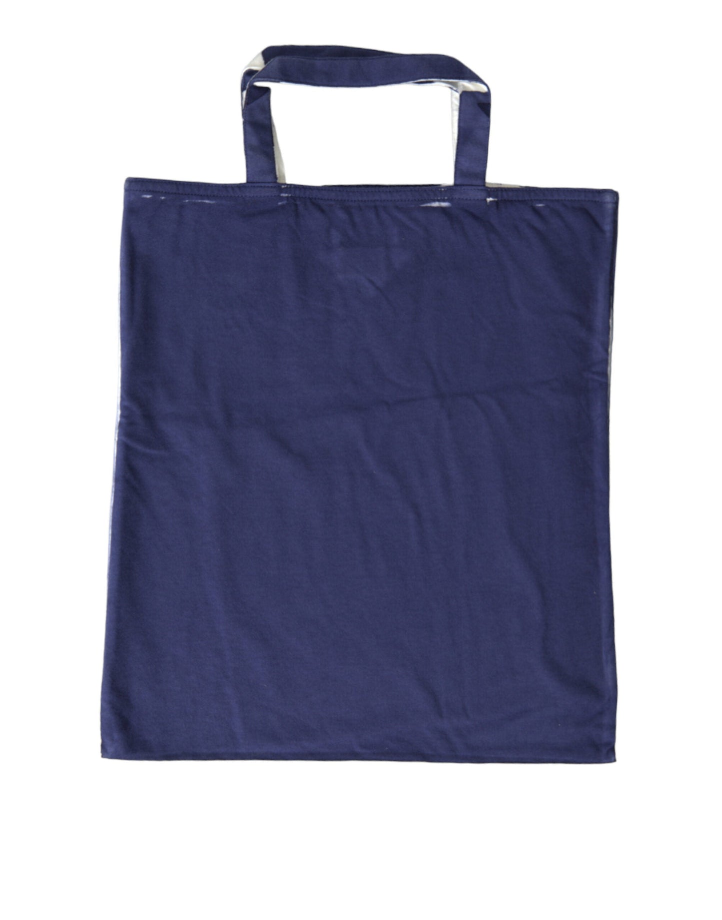 Prada Blue Jersey Fabric Logo Shoulder Shopping Tote Shopping Women's Bag