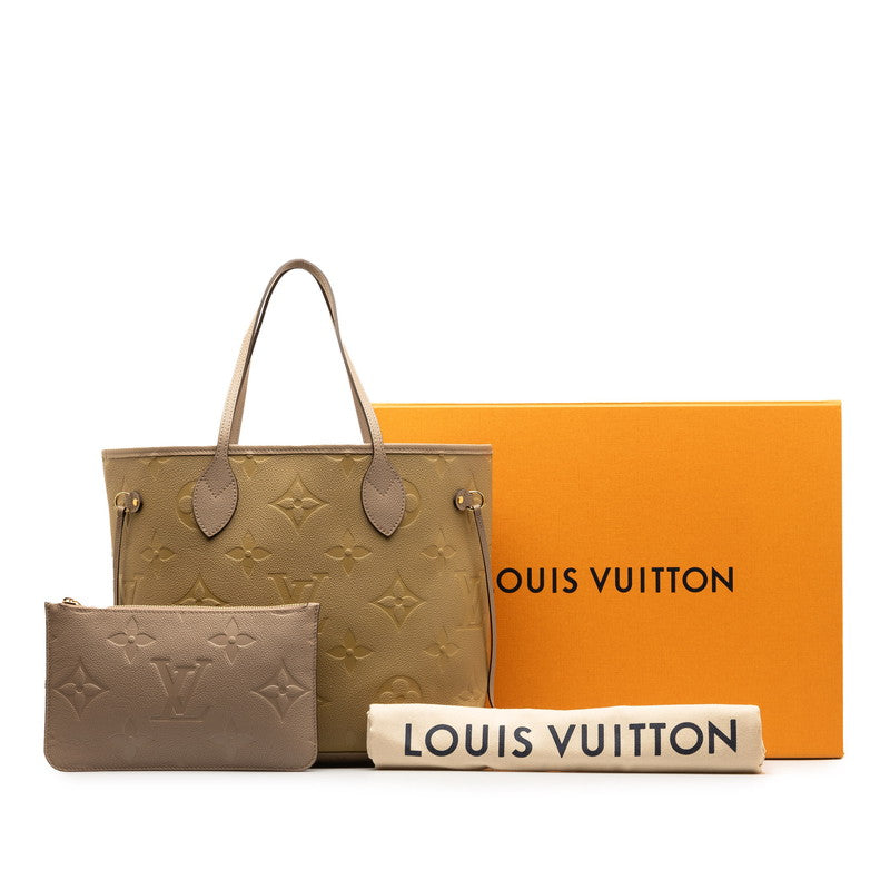 Louis Vuitton Monogram Amplant Neverfull MM Shoulder Bag M45686 Tourtree Grey  Leather  Louis Vuitton