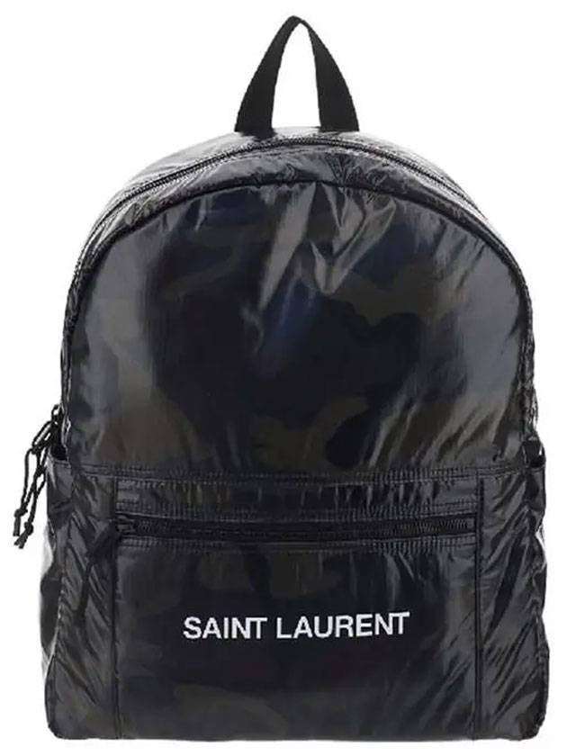 Luxury Saint Laurent Trending 2025 Logo Nuxx Nylon Backpack Camo