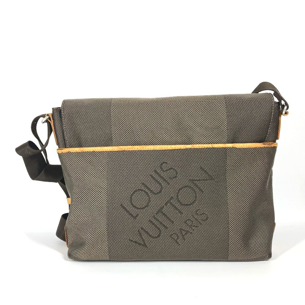 LOUIS VUITTON Shoulder Bag M93077 Damier Jean Canvas khaki Damier Jean Roux unisex(Unisex)