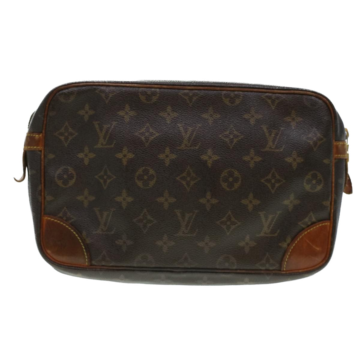 LOUIS VUITTON Monogram Compiegne 28 Clutch Bag M51845 LV Auth 44405