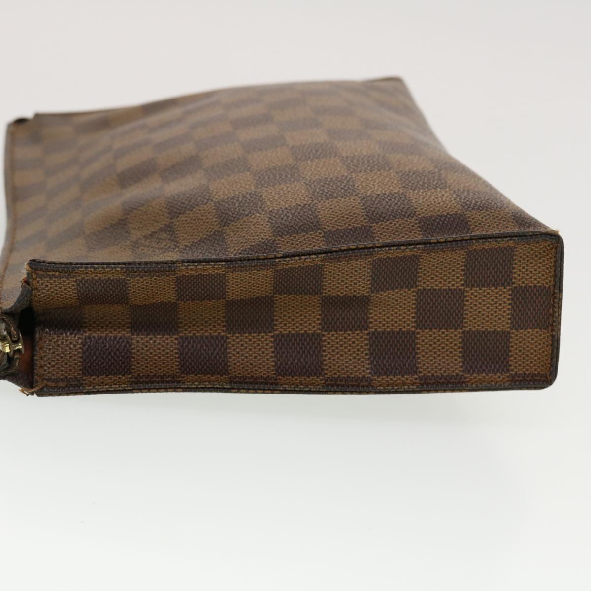 LOUIS VUITTON Damier Ebene Poche Toilette 26 Pouch N47543 LV Auth 44485