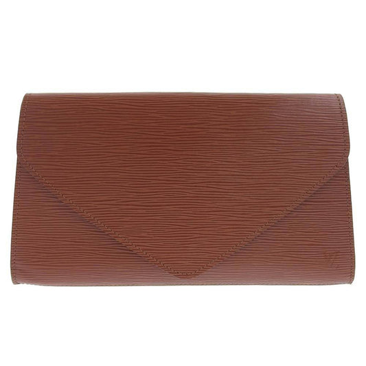 Louis Vuitton Brown Leather Art deco clutch bag