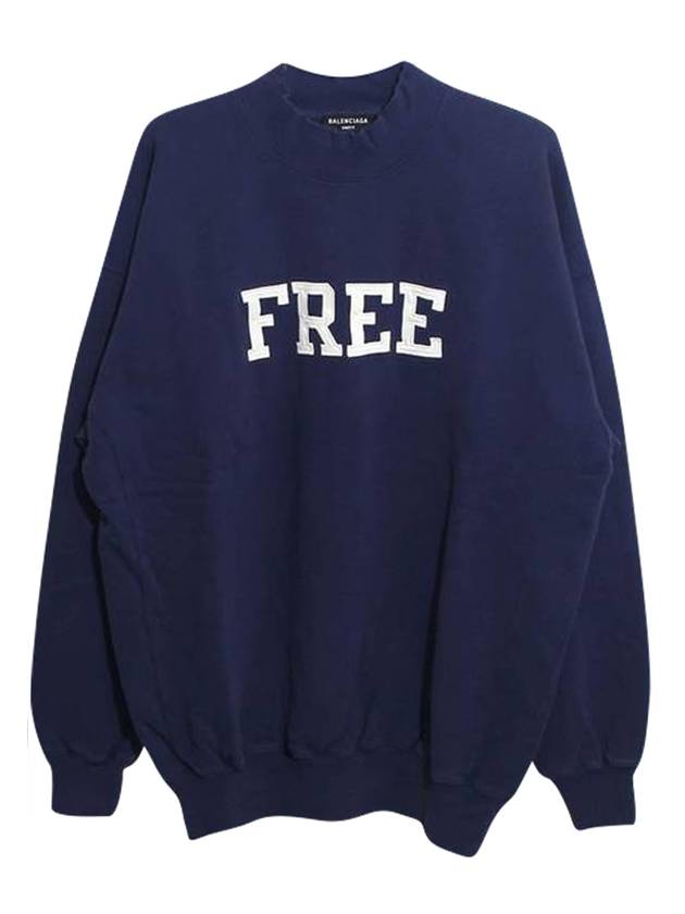 Luxury Balenciaga Trending 2026 WoMen's Free Embroidery Distressed Sweatshirt Navy