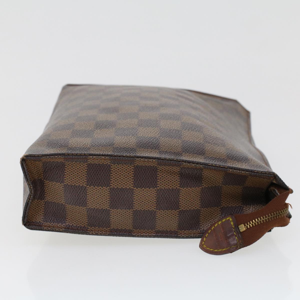 LOUIS VUITTON Damier Ebene Poche Toilette 26 Pouch N47543 LV Auth 44916
