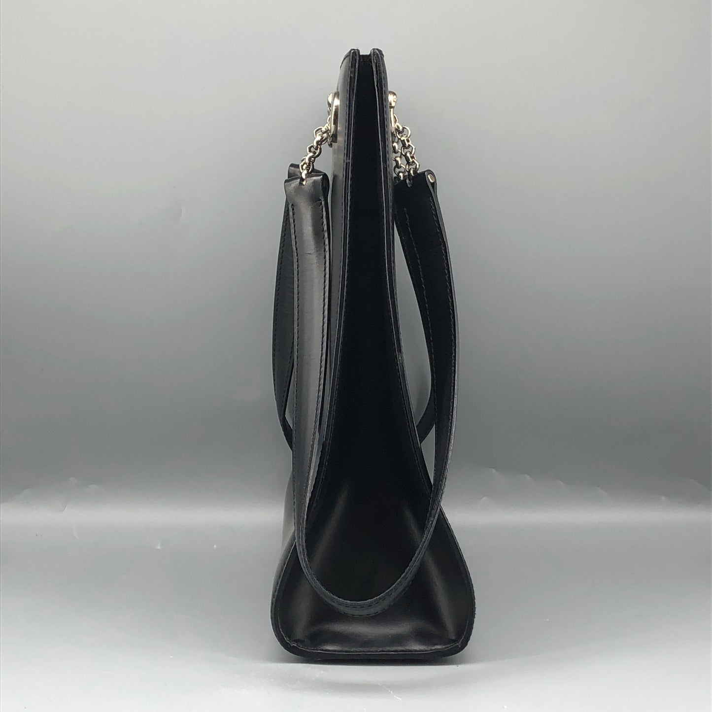Cartier Black Smooth Leather Vertical Shoulder Tote Bag