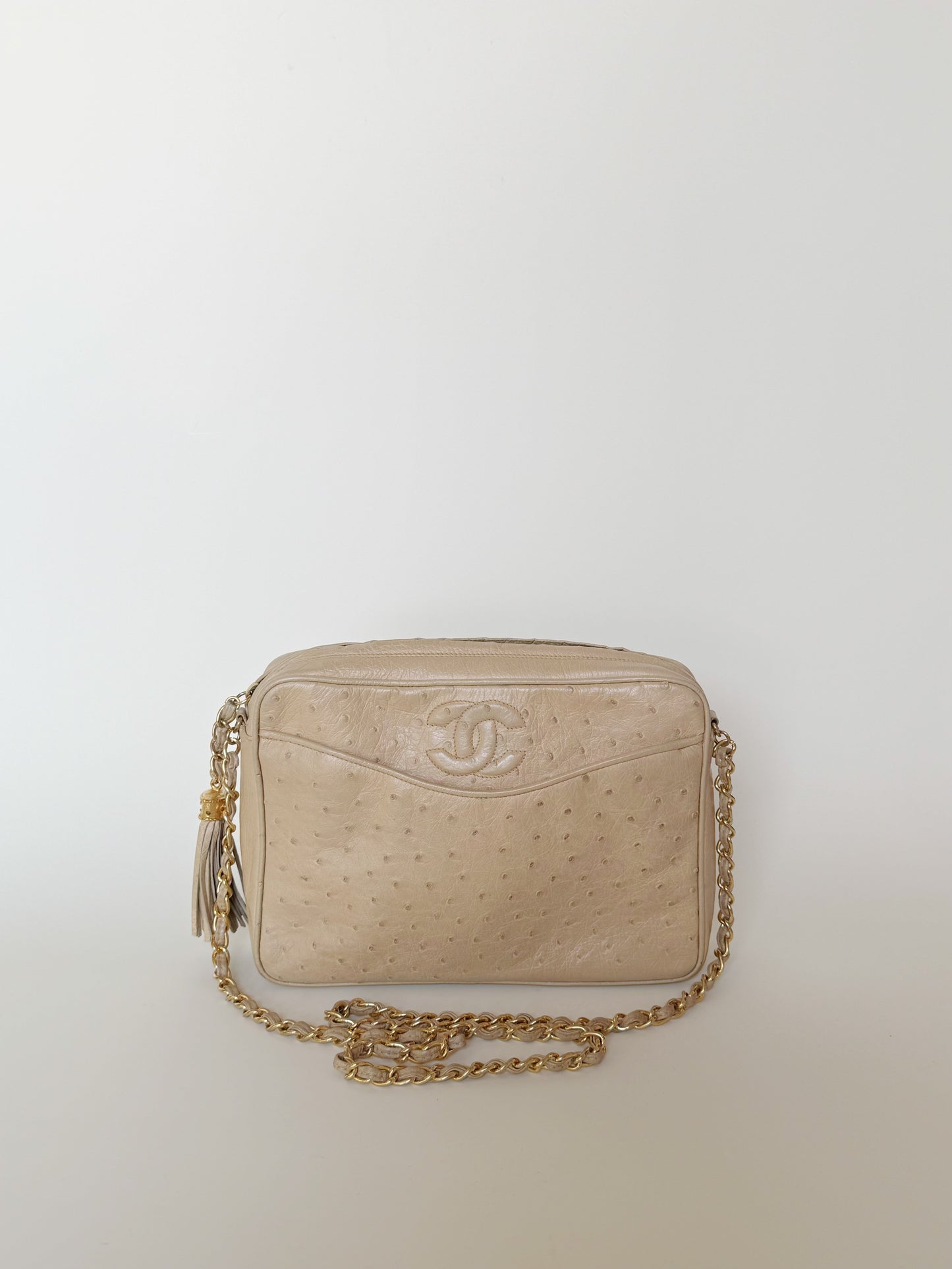 Chanel  Ostrich Camera Bag