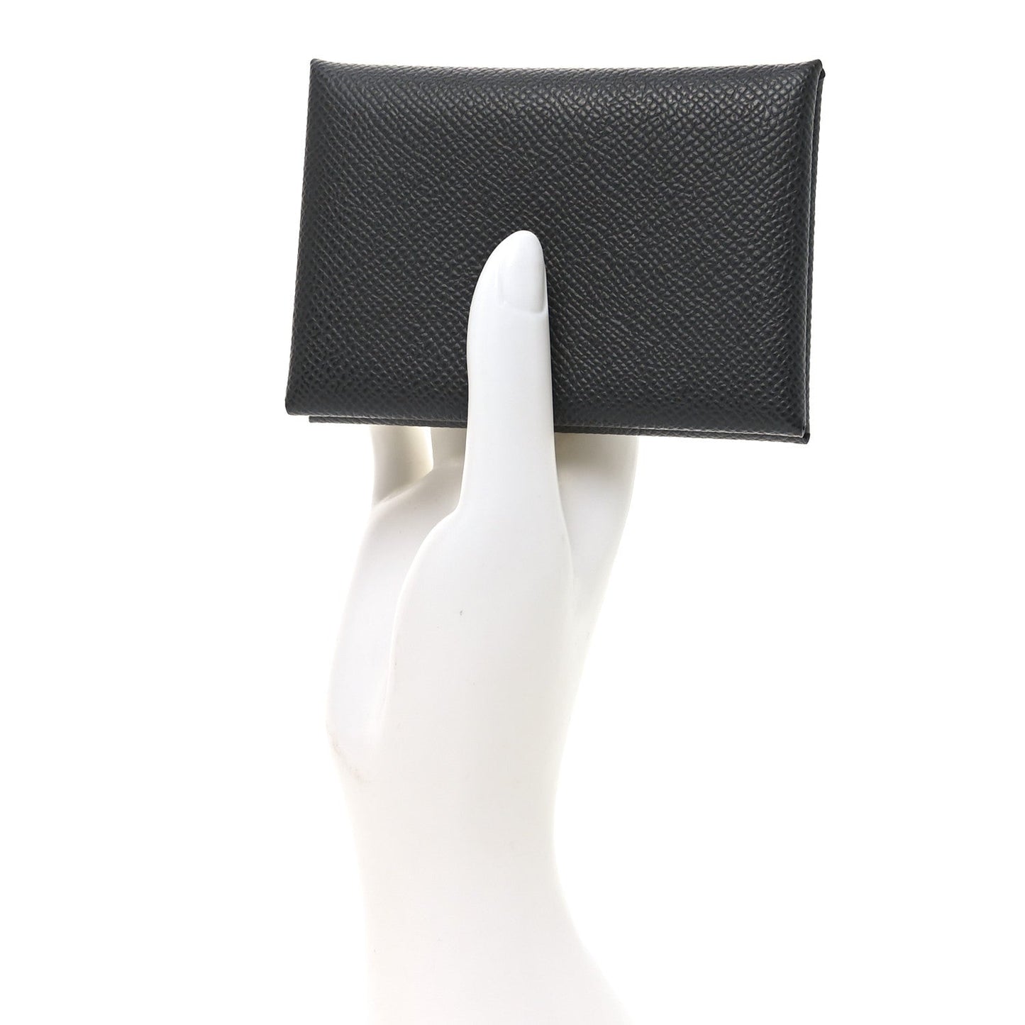 Hermes Epsom Calvi Duo Card Case Graphite