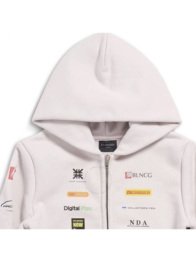 Luxury Balenciaga Trending 2026 Business English Zip-Up Hoodie Offwhite