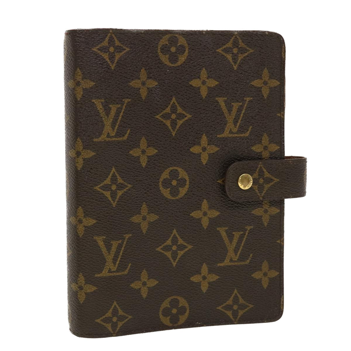 LOUIS VUITTON Monogram Agenda MM Day Planner Cover R20105 LV Auth 45173
