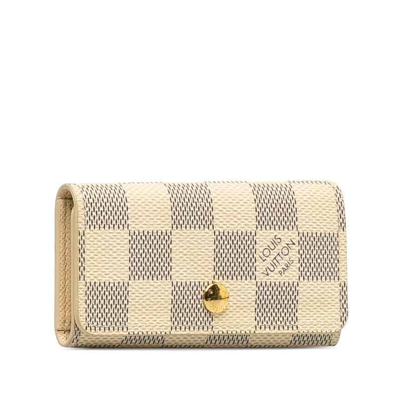 LOUIS VUITTON Key Holder in Damier Azur N60386 White