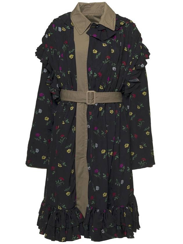 Luxury Balenciaga Trending 2026 WoMen's Reversible Belt Trench Coat Black