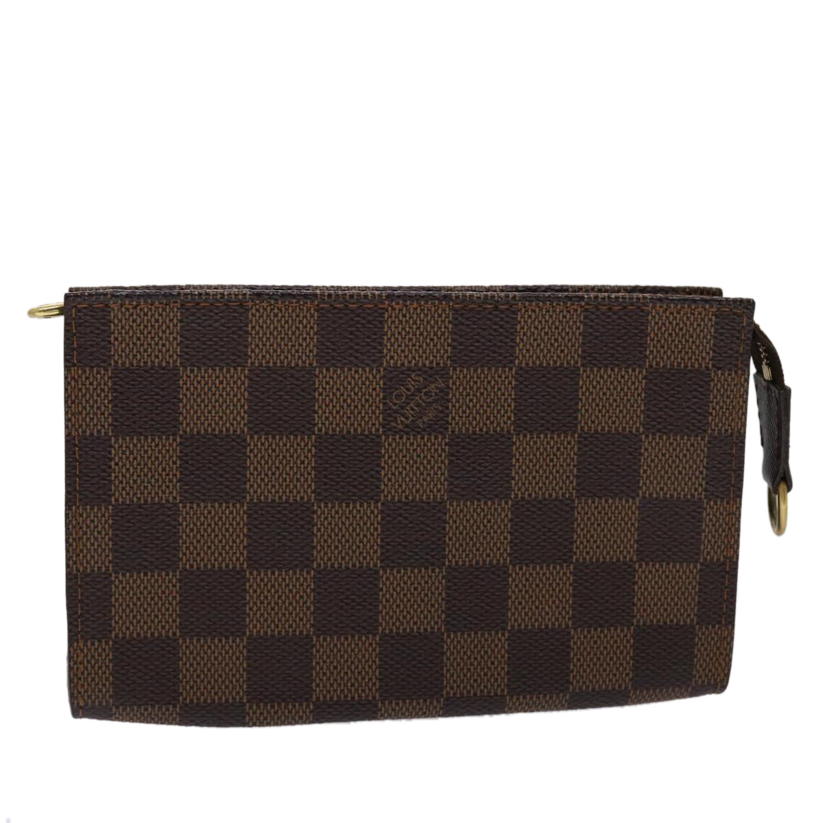 LOUIS VUITTON Damier Ebene Marais Pouch LV Auth 45487