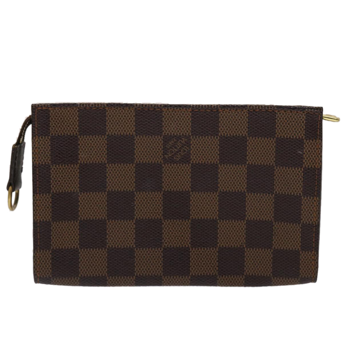 LOUIS VUITTON Damier Ebene Marais Pouch LV Auth 45487