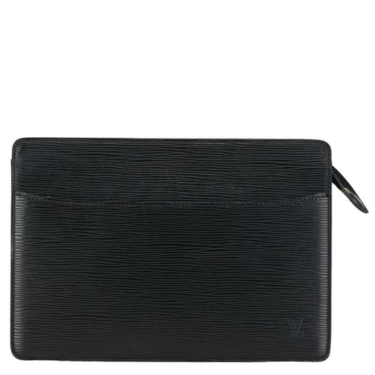 Louis Vuitton Epi Pochette Om Second Clutch Bag M52522 Noir Black Leather Louis Vuitton