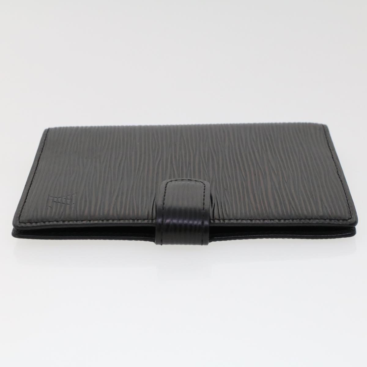 LOUIS VUITTON Epi Agenda PM Day Planner Cover Black R20052 LV Auth 45741