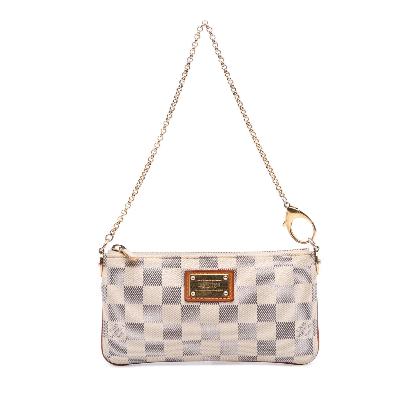 White Louis Vuitton Damier Azur Pochette Milla MM Handbag