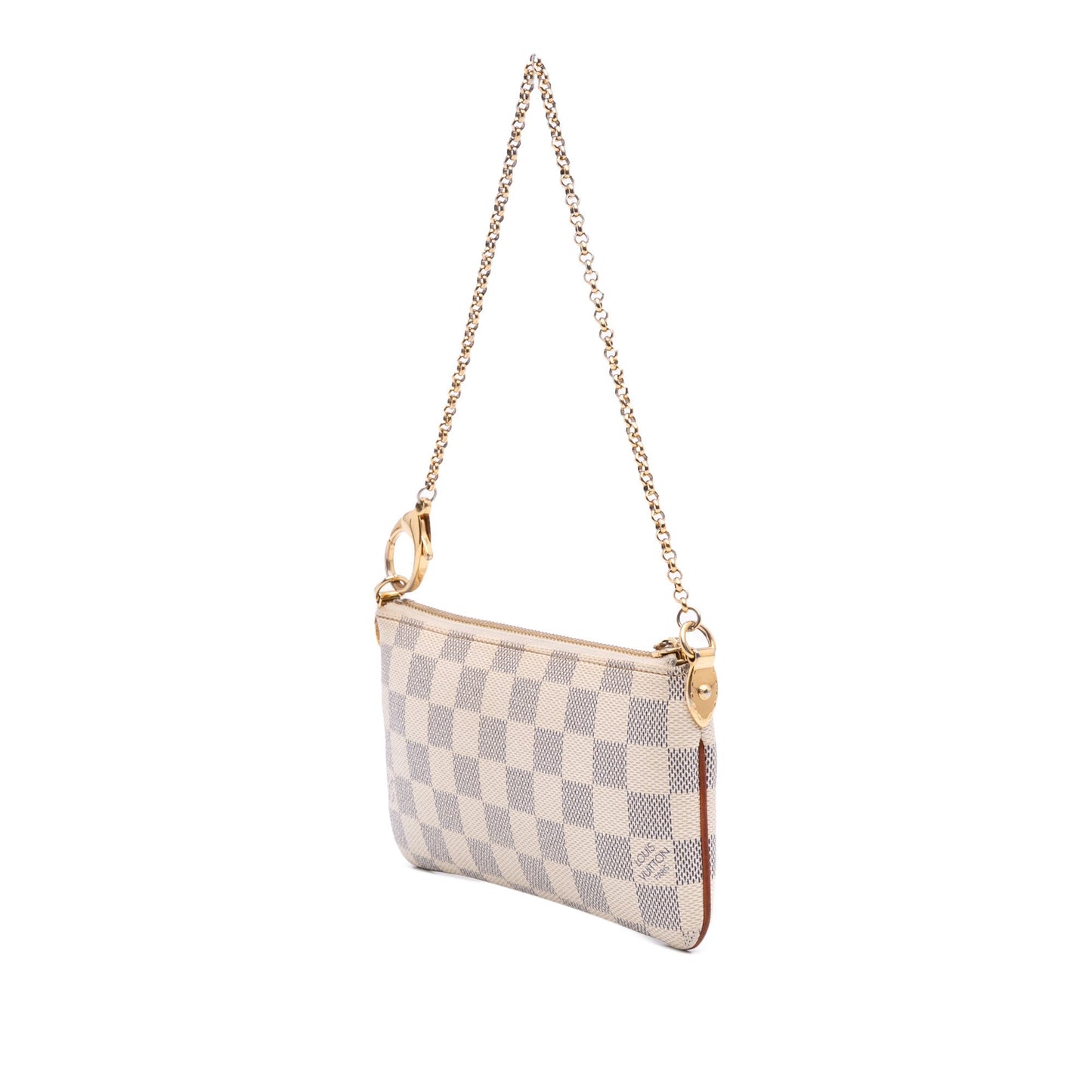White Louis Vuitton Damier Azur Pochette Milla MM Handbag