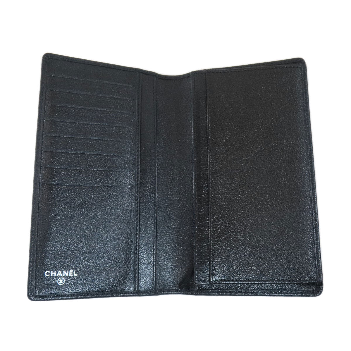 Chanel Butterfly Camellia Coco Mark Long Wallet Calf