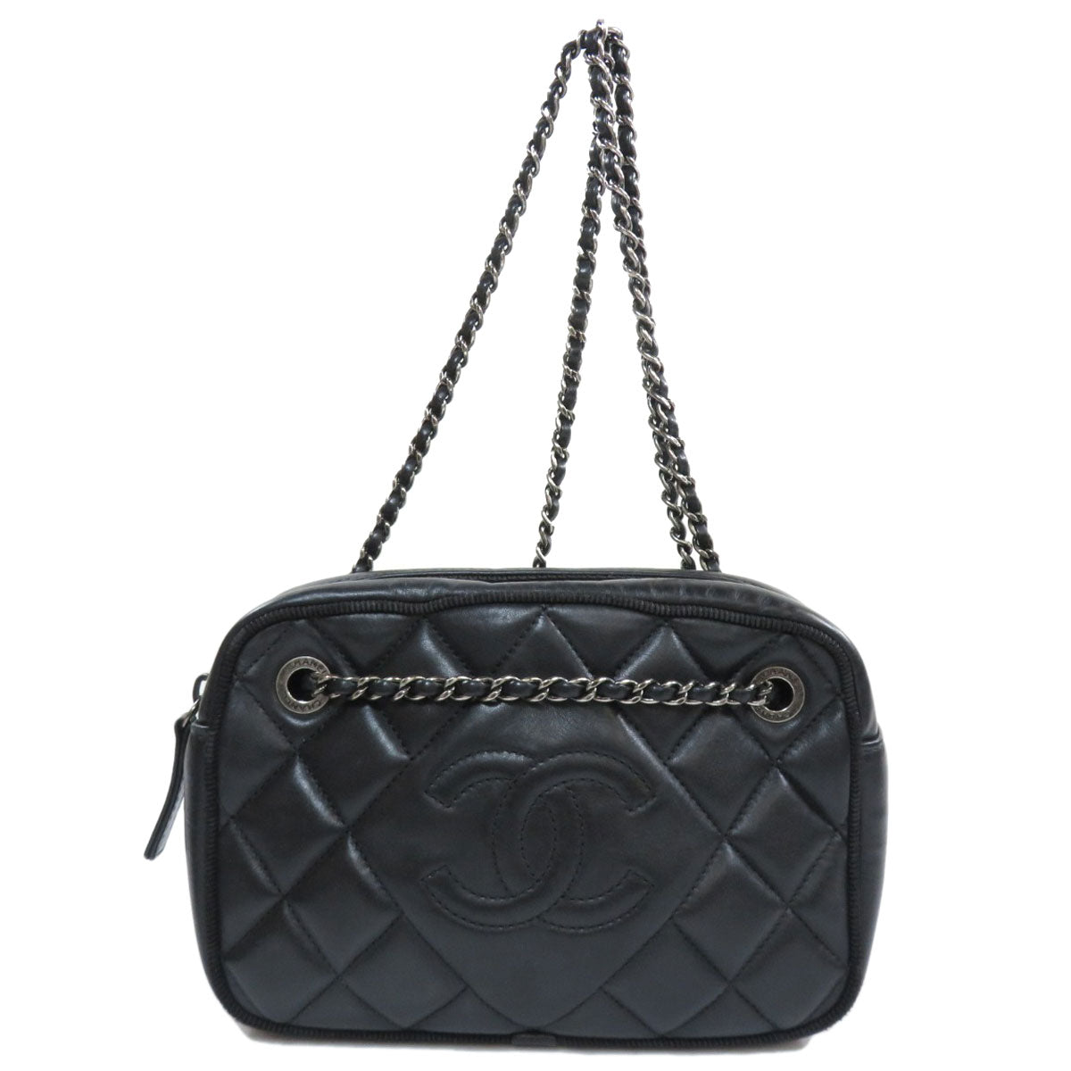Chanel Chain Shoulder Bag Lambskin Black
