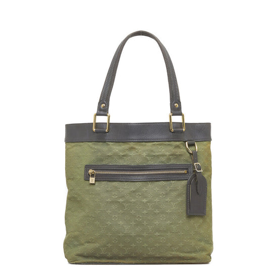 Louis Vuitton Monogram Mini Lucy GM Bag Shoulder Bag M92681 Green Dark Brown Canvas Leather Ladies Louis Vuitton