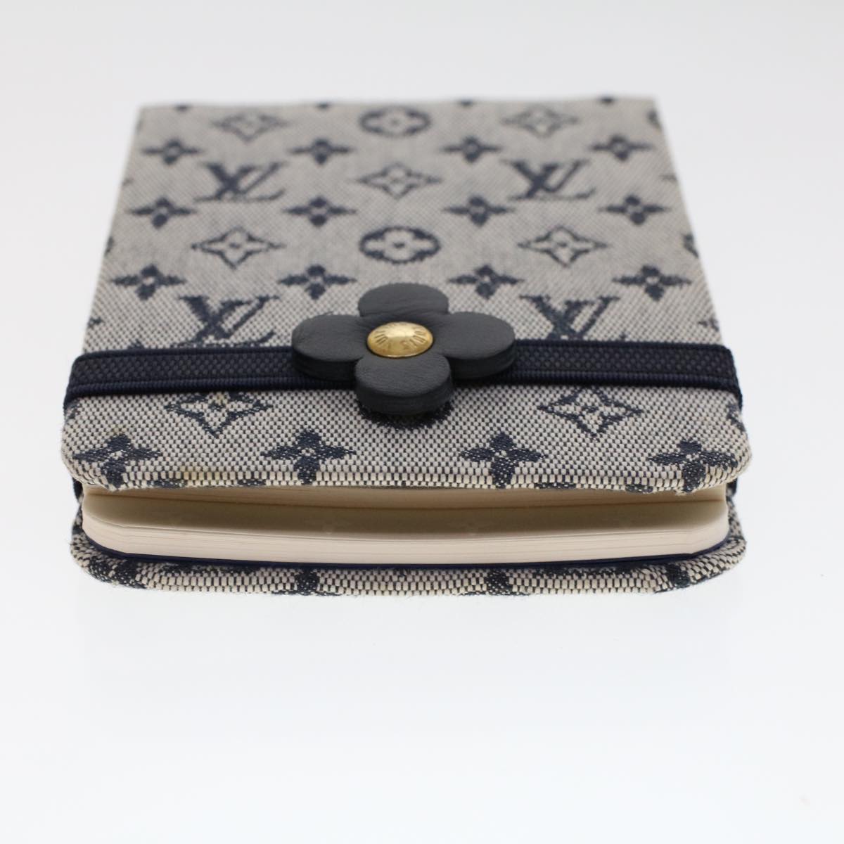LOUIS VUITTON Monogram Mini Carnet MM Day Planner Cover Blue RR1012 Auth 46341