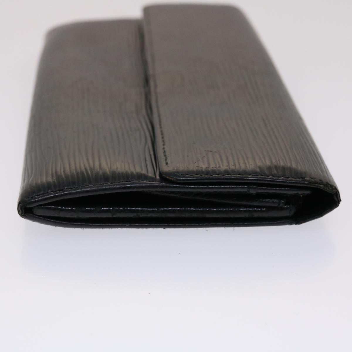 LOUIS VUITTON Epi Portefeuille Sarah Long Wallet Black M63742 LV Auth 46534