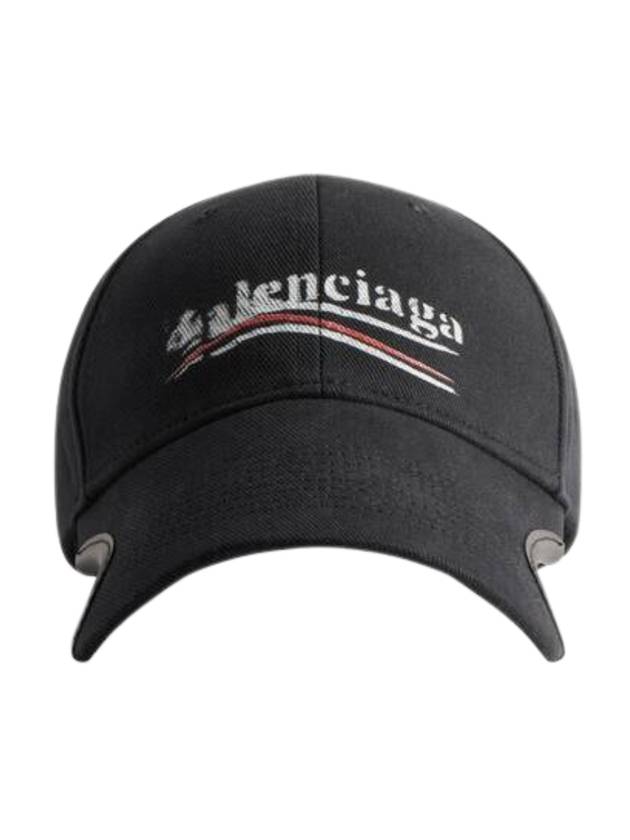 Luxury Balenciaga Trending 2026 Political Stencil Ball Cap Black