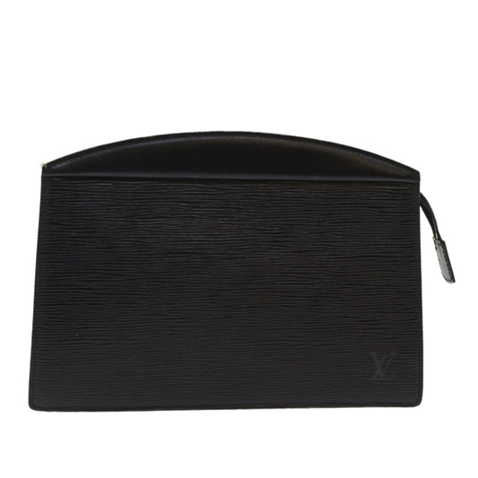 LOUIS VUITTON Epi Trousse Crete Clutch Bag Black M48402 LV Auth 46845